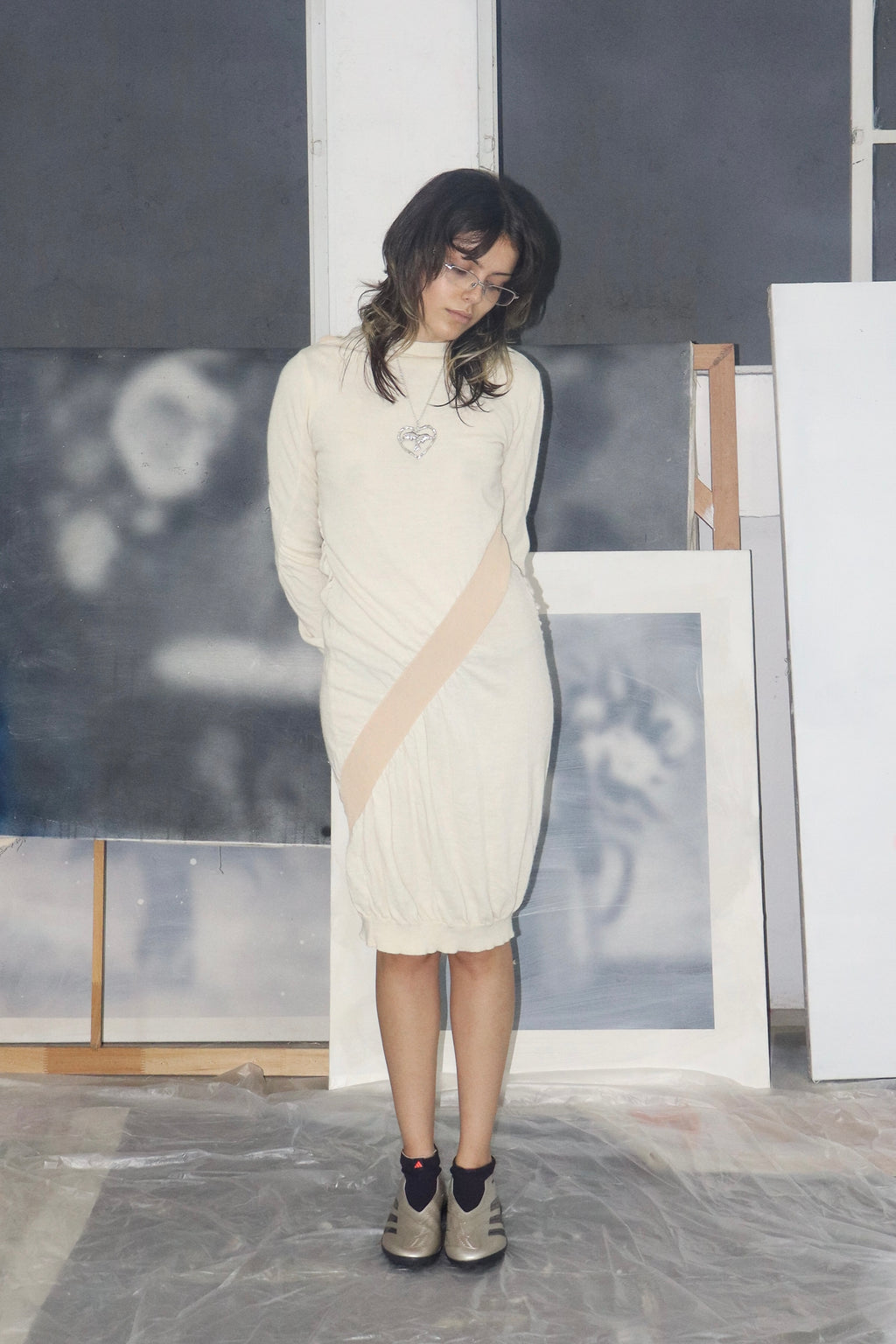 vestido balenciaga em lã